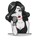 😒 emoji Lady Noir Telegram sticker 15 of 20