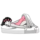 😴 emoji Lady Noir Telegram sticker 7 of 20