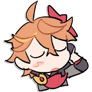 😪 emoji Tartali [Genshin impact] by raintides @keiriststicks Telegram sticker 15 of 23