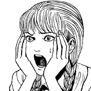 😱 emoji Дзюндзи Ито Telegram sticker 6 of 50