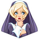 🤔 emoji Naughty Nun Telegram sticker 9 of 30
