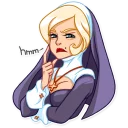 😒 emoji Naughty Nun Telegram sticker 22 of 30