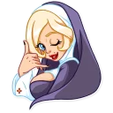 🤙 emoji Naughty Nun Telegram sticker 8 of 30