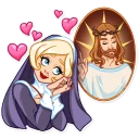 💕 emoji Naughty Nun Telegram sticker 10 of 30