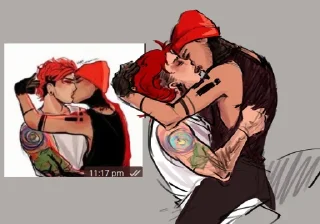 🤩 emoji joshler kiss art Telegram sticker 19 of 19