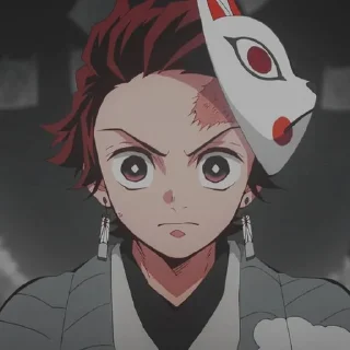 😑 emoji Tanjiro @anime_sticks Telegram sticker 17 of 25
