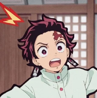 😯 emoji Tanjiro @anime_sticks Telegram sticker 14 of 25