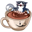 ☕️ emoji Catvador Dali Telegram sticker 17 of 35