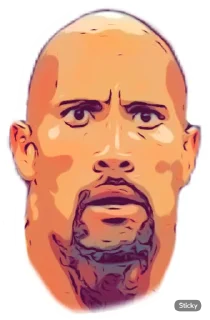 😡 emoji The Rock Telegram sticker 13 of 22