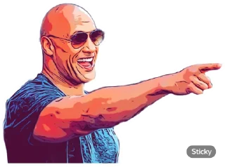 😜 emoji The Rock Telegram sticker 14 of 22