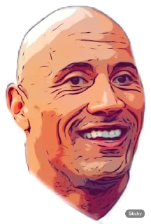 😀 emoji The Rock Telegram sticker 18 of 22
