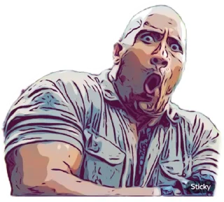 😮 emoji The Rock Telegram sticker 19 of 22