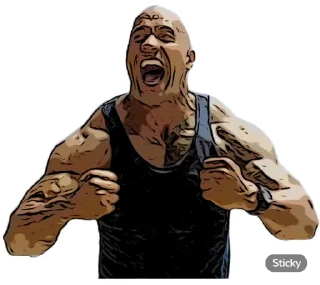 😤 emoji The Rock Telegram sticker 8 of 22