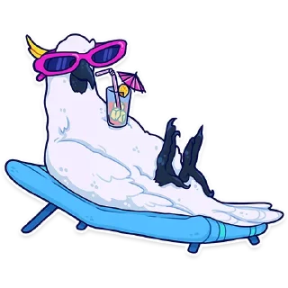 😎 emoji ПАПУГИ by @kotypic Telegram sticker 18 of 21