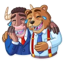 😂 emoji Bull & Bear Telegram sticker 1 of 35
