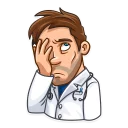 🤦 emoji Skeptical Doc Telegram sticker 23 of 36