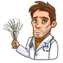 👋 emoji Skeptical Doc Telegram sticker 5 of 36