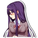 😰 emoji DDLC Yuri Telegram sticker 14 of 25