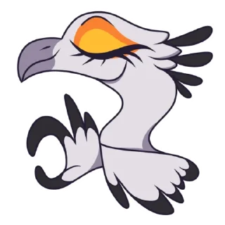 👌 emoji Птица Секретарь Telegram sticker 12 of 19