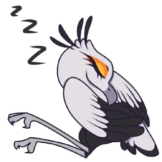 😴 emoji Птица Секретарь Telegram sticker 19 of 19