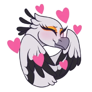 🥰 emoji Птица Секретарь Telegram sticker 16 of 19