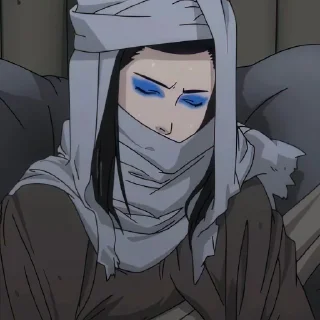 😴 emoji ergo proxy 🖤 Telegram sticker 18 of 35