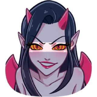 😏 emoji Дьяволица 2.0 Telegram sticker 14 of 47