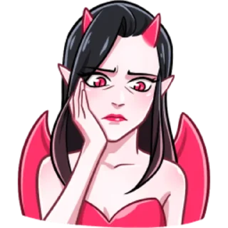 😟 emoji Дьяволица 2.0 Telegram sticker 11 of 47