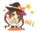 Sticker from Halloween Witch