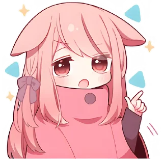😶 emoji Розовая зайка @Nyasticks Telegram sticker 18 of 41