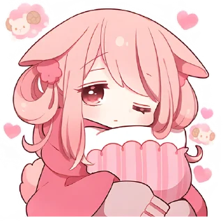 😴 emoji Розовая зайка @Nyasticks Telegram sticker 8 of 41