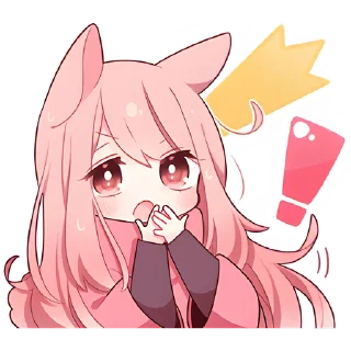 😱 emoji Розовая зайка @Nyasticks Telegram sticker 24 of 41
