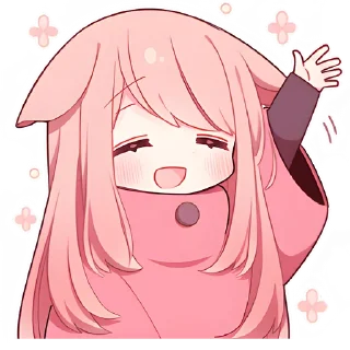 👋 emoji Розовая зайка @Nyasticks Telegram sticker 6 of 41