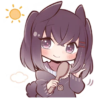 ⛅ emoji Чёрная зайка @Nyasticks Telegram sticker 15 of 41
