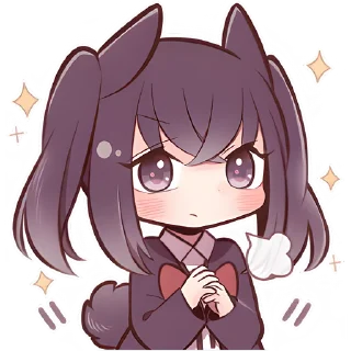 🙏 emoji Чёрная зайка @Nyasticks Telegram sticker 24 of 41