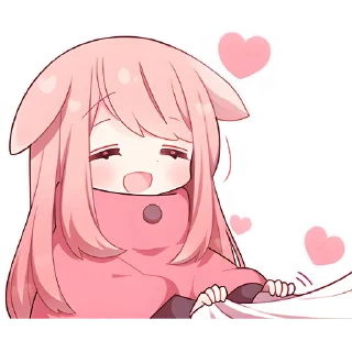 😇 emoji Розовая зайка @Nyasticks Telegram sticker 14 of 41