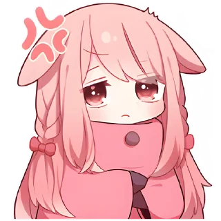 😠 emoji Розовая зайка @Nyasticks Telegram sticker 5 of 41