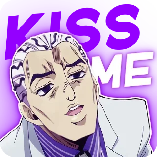 😚 emoji БОЛЬШЕ ⇨ @CLOOBHUB АНИМЕ СТИКЕРЫ ДЖОДЖО МГА КРД ТГ Telegram sticker 4 of 50