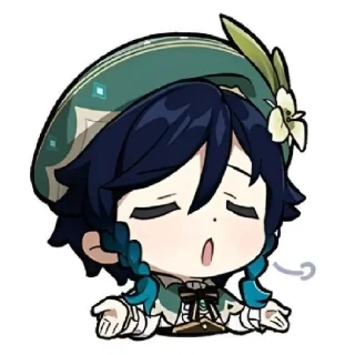 🦋 emoji Venti: t.me/GenshStik ; @NonAmE0115171 Telegram sticker 23 of 50
