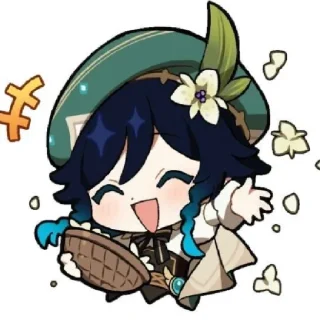 🦋 emoji Venti: t.me/GenshStik ; @NonAmE0115171 Telegram sticker 18 of 50