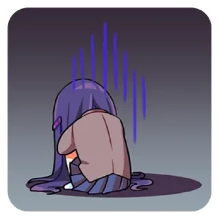 😰 emoji Yuri by @anime_stickerr Telegram sticker 8 of 20