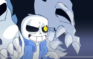🌟 emoji Jevil VS Sans Telegram sticker 7 of 50