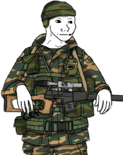 🪖 emoji Military Wojak Telegram sticker 6 of 120