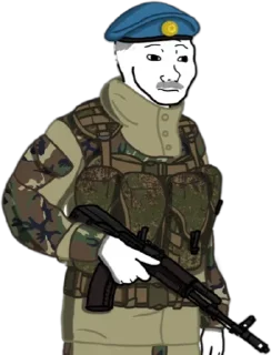 🪂 emoji Military Wojak Telegram sticker 7 of 120