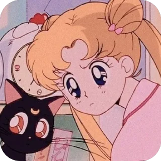 🫥 emoji .•Sailor Moon 🌙.• От @PomounayaBlad Telegram sticker 11 of 120