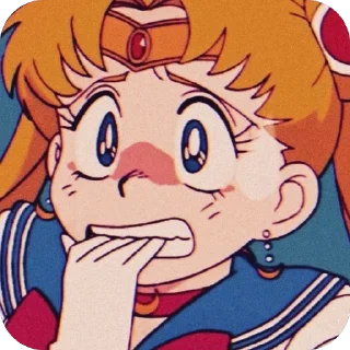 🫥 emoji .•Sailor Moon 🌙.• От @PomounayaBlad Telegram sticker 9 of 120