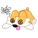 😵‍💫 emoji Corgi Life Telegram sticker 22 of 33