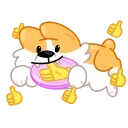 👍 emoji Corgi Life Telegram sticker 3 of 33