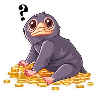 🙄 emoji Niffler Telegram sticker 18 of 25