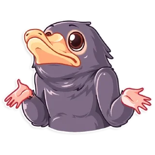 🤷‍♂️ emoji Niffler • @stickB00K Telegram sticker 20 of 25